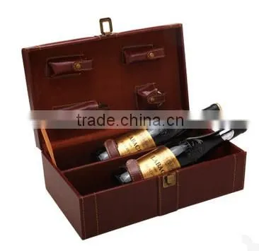 leather wine box
