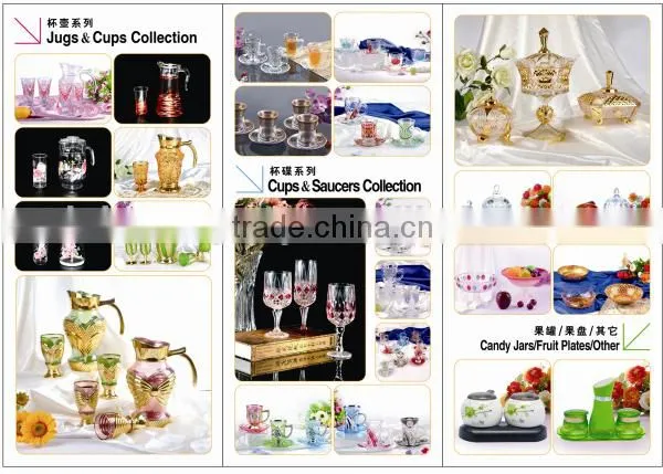 Glass cup set, high quality coffee set, bulk tea cups and saucers cheap