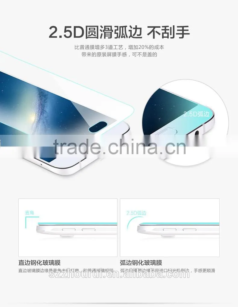 Best selling tempered glass screen protector for OPPO R7 plus,9H,2.5D, tempered glass screen protector