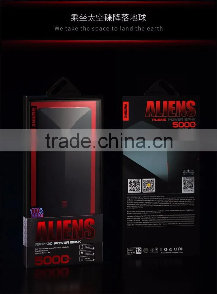 Brand Remax Universal ultra thin portable power bank 5000mah Charger Baby