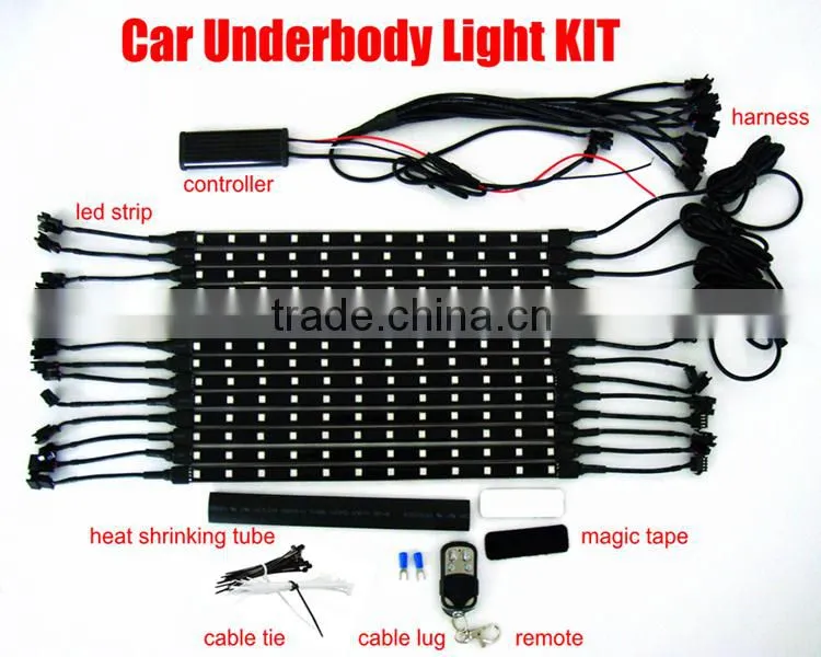 Factory direct sale High brightness led under car Accent neon Led strip light kit With Remote
