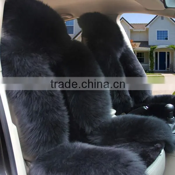 Elegant Purple Sheepskin Fur Car Seat Covers