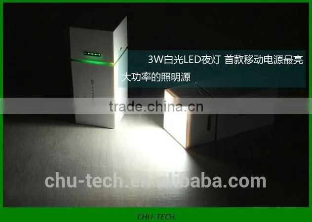 Portable 3G Smart 10000mAh Power Bank with 3W flashlight
