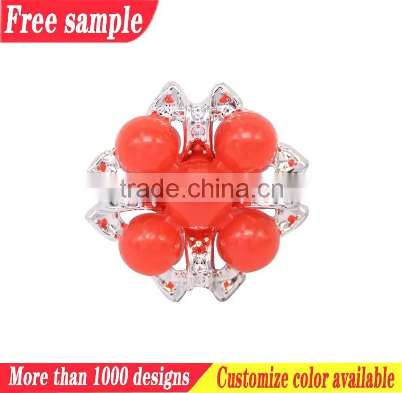 Bead flower plastic shoe buckle accessories