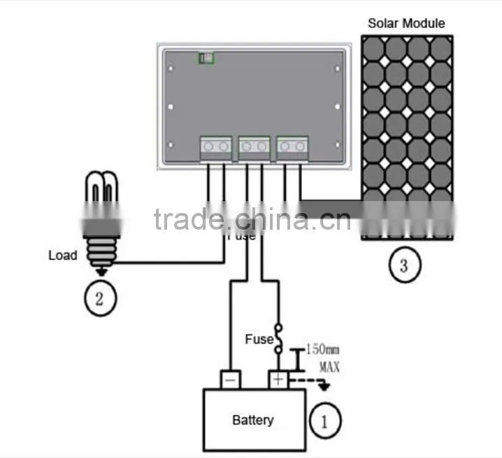 10A Waterproof Solar Controller Regulator for surfacing mounting solar system