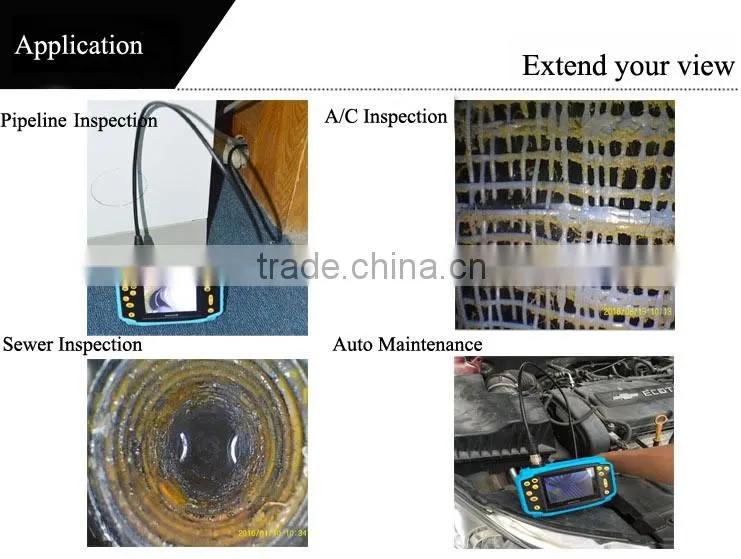 3cm-6cm focusing length 450,000 pixels portable VideoScope Kit with waterproof 8.5mm Semi-Rigid Probe