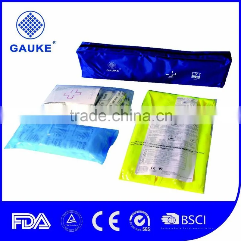 Combined first aid set with trangular warning all-purpose first aid kit