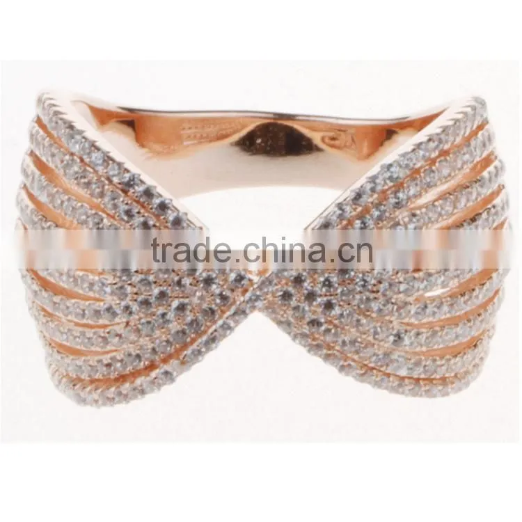 Rose Gold Plated 925 Sterling Silver Jewelry, Gemstone Silver Ring