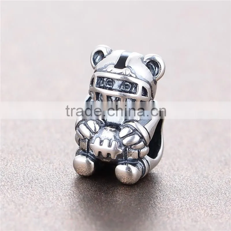 diy charms 925 sterling silver baseball charms bracelet beads