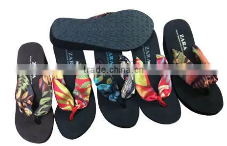 Women Silk Flip Flops Slippers Sandals Shoes