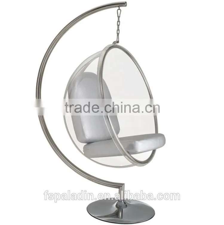 acrylic swing bubble chair with stand