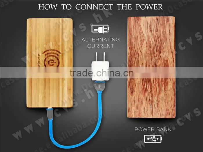 1000 mA Real Wood Mobile phone charger Wireless Charger with 5V 1A QI for Iphone, for Samsung