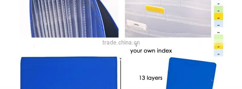 A4 13layers Solid Color Expanding File