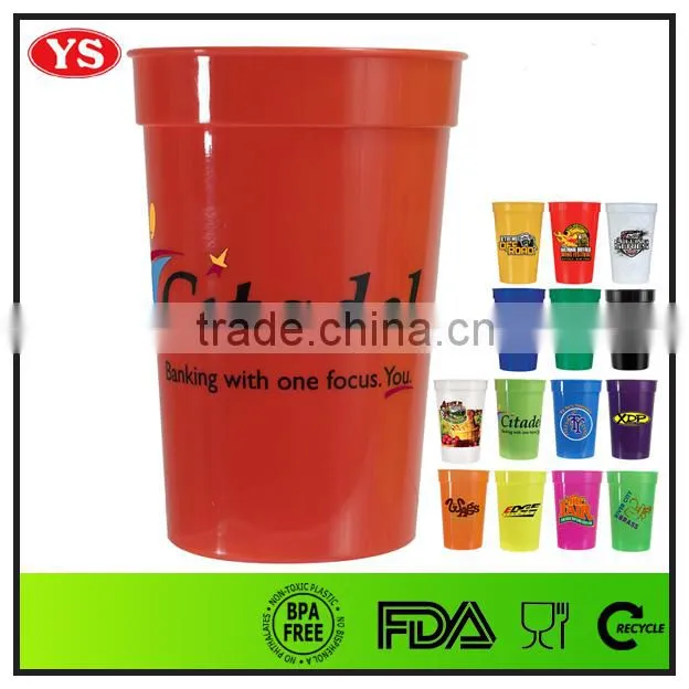 16oz food grade PP material stackable plastic mug