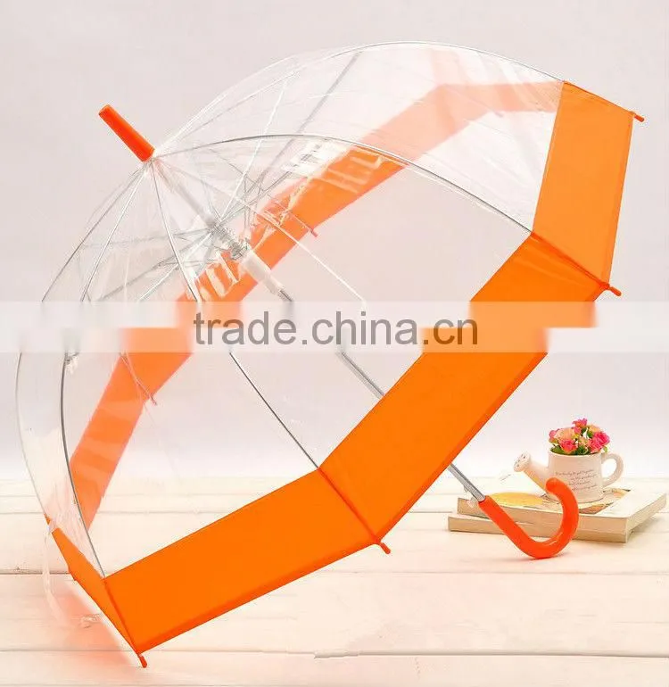 customize france rain transparent PVC /poe umbrella