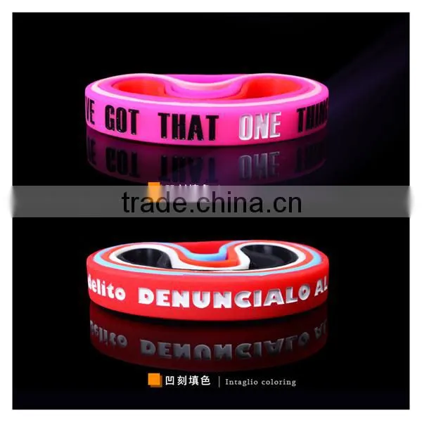 Fashion printed silicone wristband/silicone wristband/wrist band