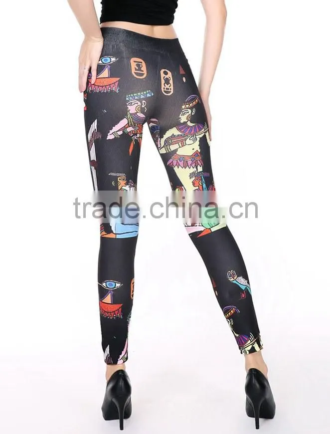 Colorful design beautiful pattern hot wholesale women fitness sexy leggings tights