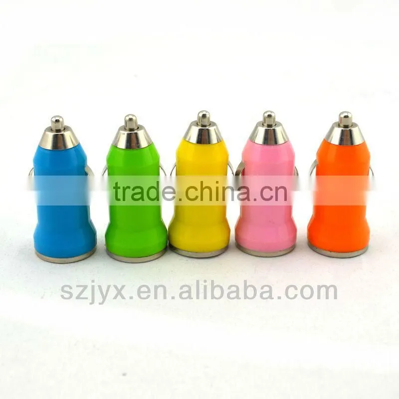 Shenzhen Colorful USB Car Charger Cigarette 12v Car Lighter Adapter Flycharger Car Charger