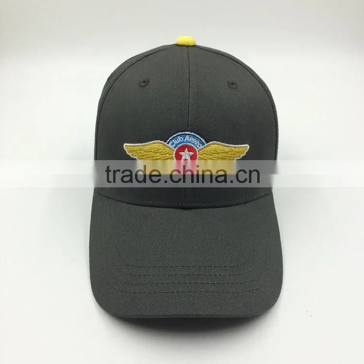 wholesale customize 100% cotton 6 panel dark green baseball cap