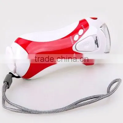 rechargeable plastic led flashlight dynamo flashlight