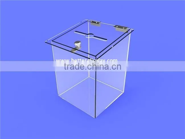 wholesale acrylic coin donation boxes