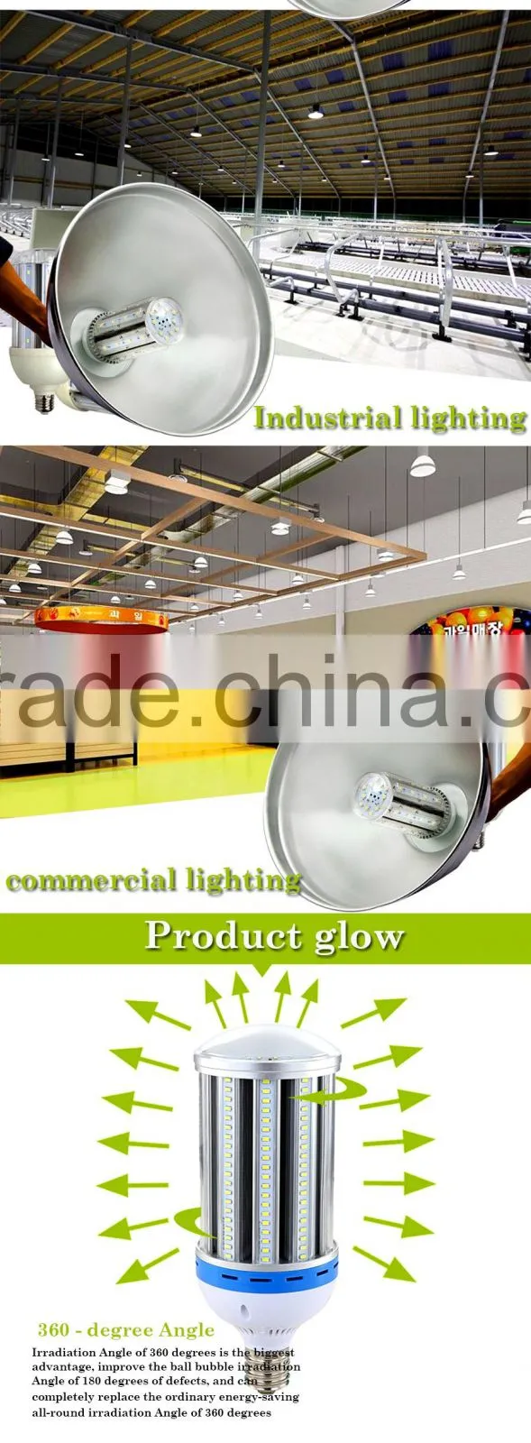 IP40 120lm/w pure white led corn light with CE UL ROHS