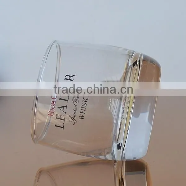 Round whisky glass cup with thick bottom