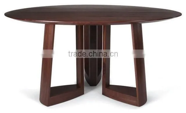 Custom made modern classic furniture cherry wooden round table top coffee dining table