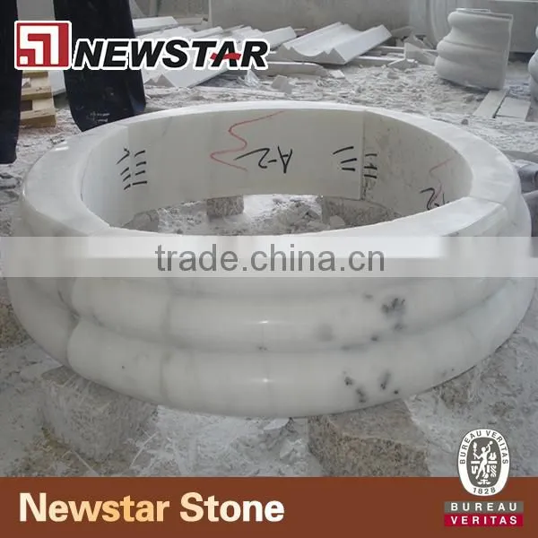Newstar natural white marble column cladding