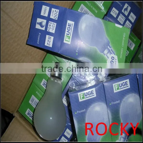 E27 B22 40W 60W 75W 100W incandescent clear bulbs