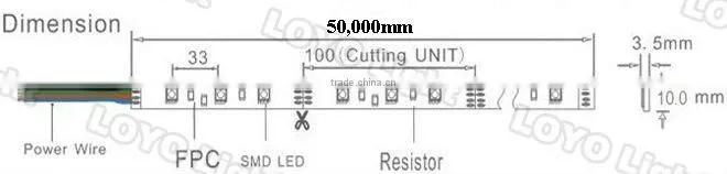 5050 300SMD waterproof black LED light Strip