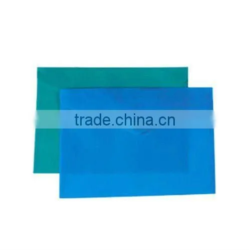 office soft plastic file pocket button PVC file folder