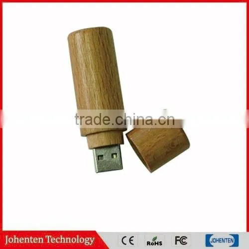 Customized logo engraved wood usb flash drive