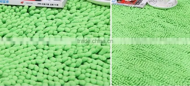 machine tufted chenille polyester carpet