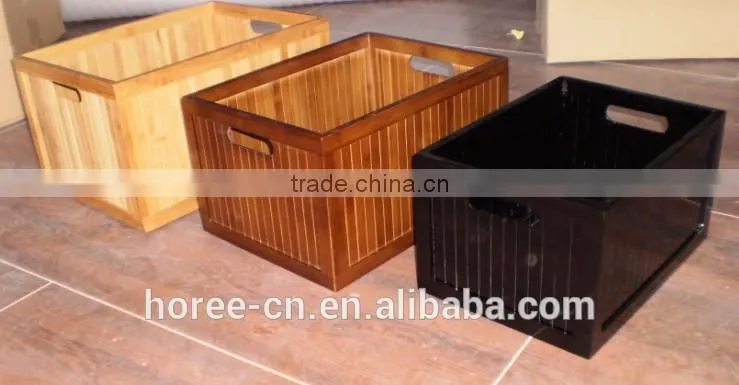 hot selling 100% bamboo square household storage basket