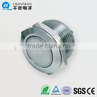 QN19-B1 (19mm) short body momentary NO metal switch