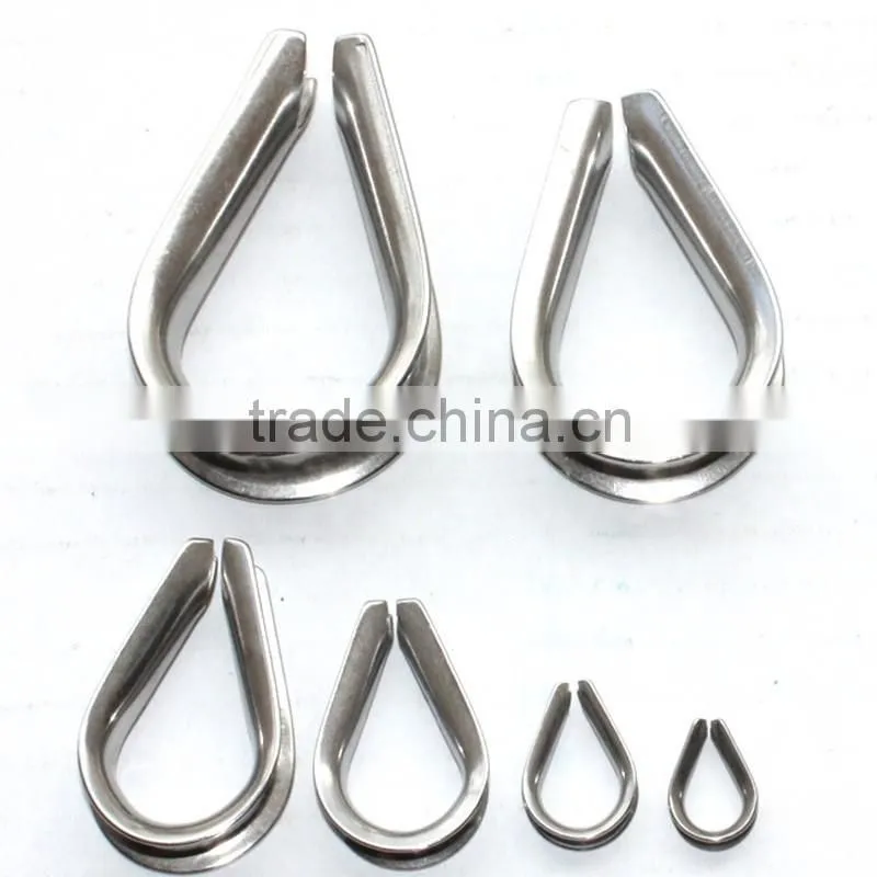 Stainless Steal Wire Rope Thimbles/ Bright Surface/ Self-colored and Powder Coated