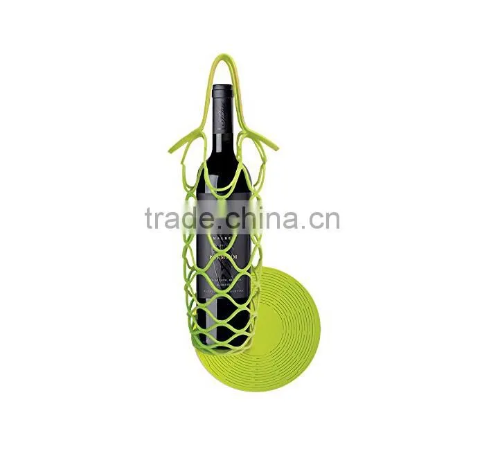 New Design Silicone decorative wine bottle holders,Novelty Promotional gifts Wine bottle holders
