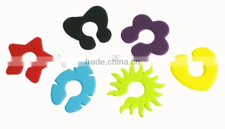 Colorful glass silicone drink marker