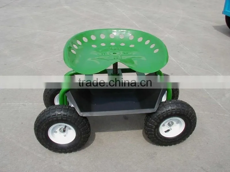 New design green garden cart with wheels