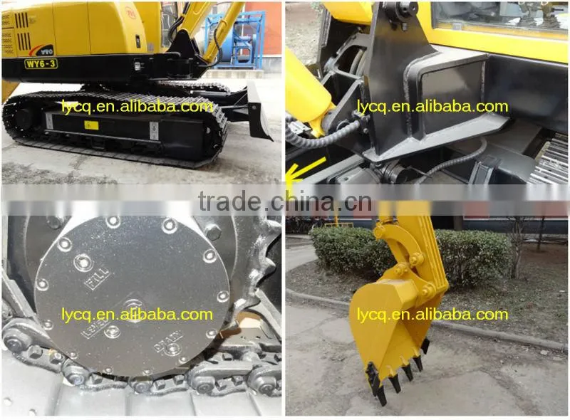 Chinese imported components small excavator WY6-3 for sale with 5.8 ton