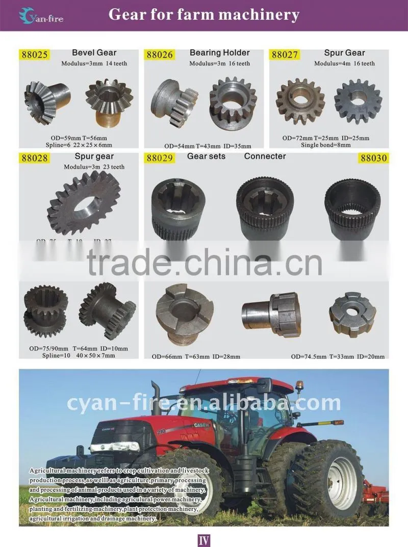 Bearing holder for farm machinery