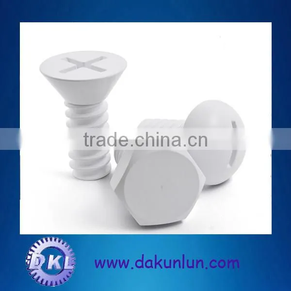 Black ABS injection molding screw ,weclome custom size