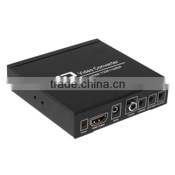 Composite AV CVBS L/R Audio HDMI to HDMI 720P/1080P HD Video Converter