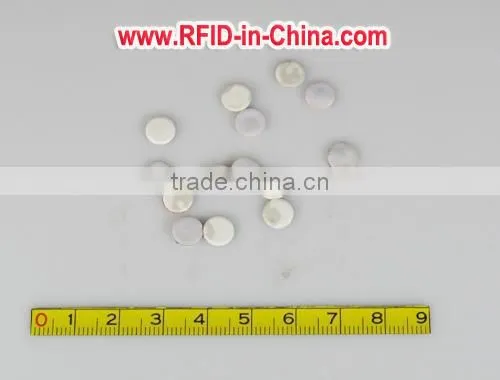 Diameter 7mm Miniature RFID Tags Laminated Tiny RFID Tags for Asset Tracking System