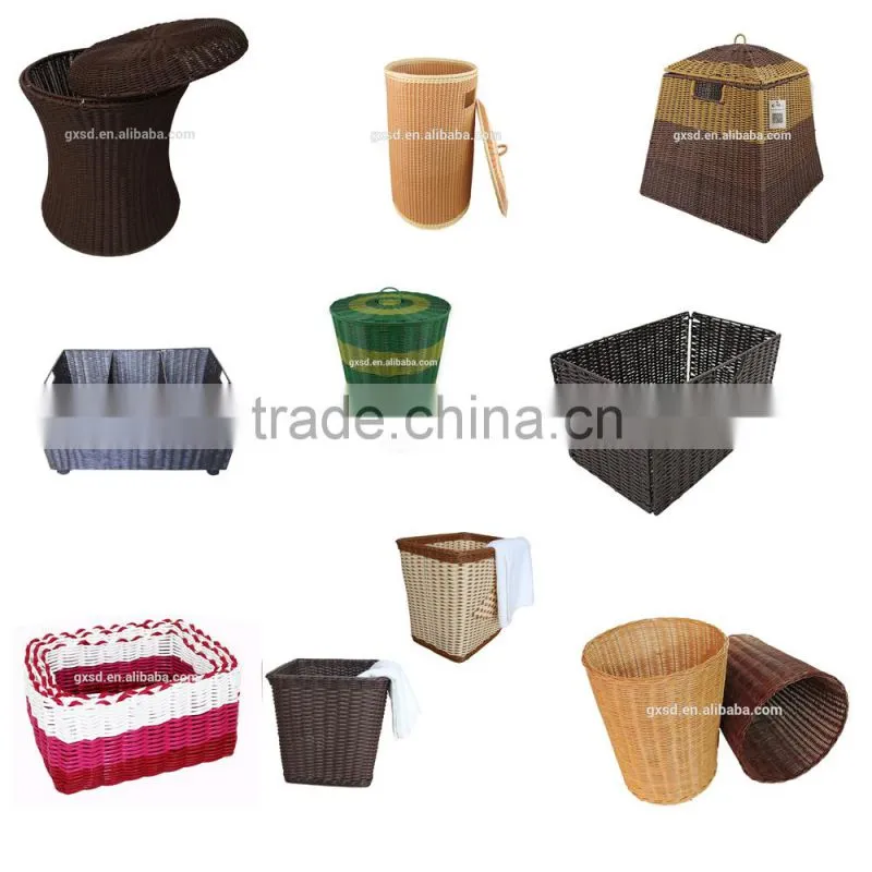 Wholesales chinese supplier PE plastic wicker laundry basket for dirty clothes of baby & kids