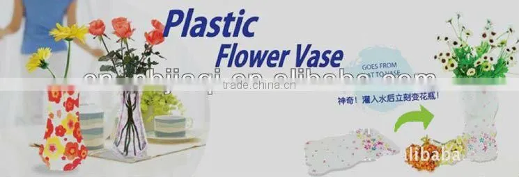 OEM design PVC foldable vase /collapsible flower vase