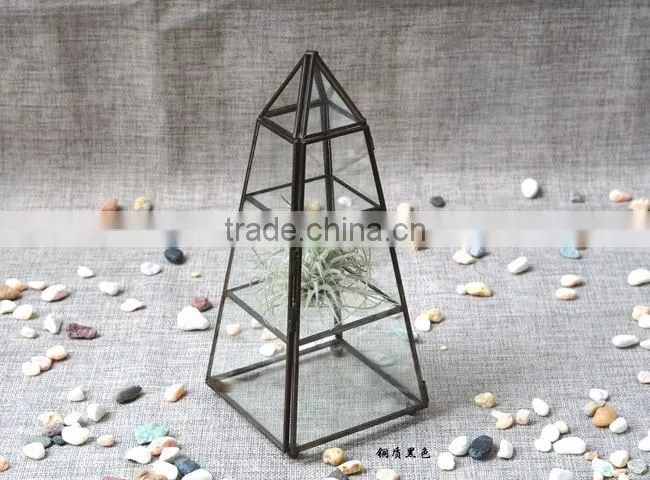 Attrative home decor geometric glass terrarium wholesale container