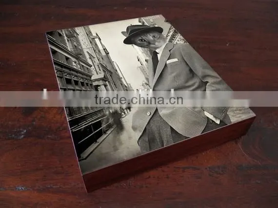 Personalized Solid Wooden Block Digital UV printing on wood Custom Laser Wooden Poster MDF Blank