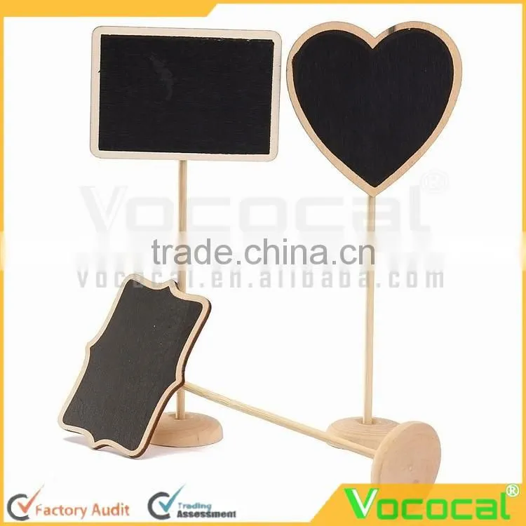 10 Pcs Mini Wood Blackboard Chalkboard Easel With Stand And Sturdy Thick Base